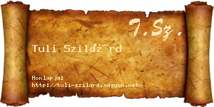 Tuli Szilárd névjegykártya